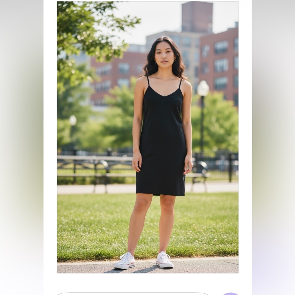 Abercrombie & Fitch Traveler Mini Dress XLT Black Active Stretch Built In Shorts